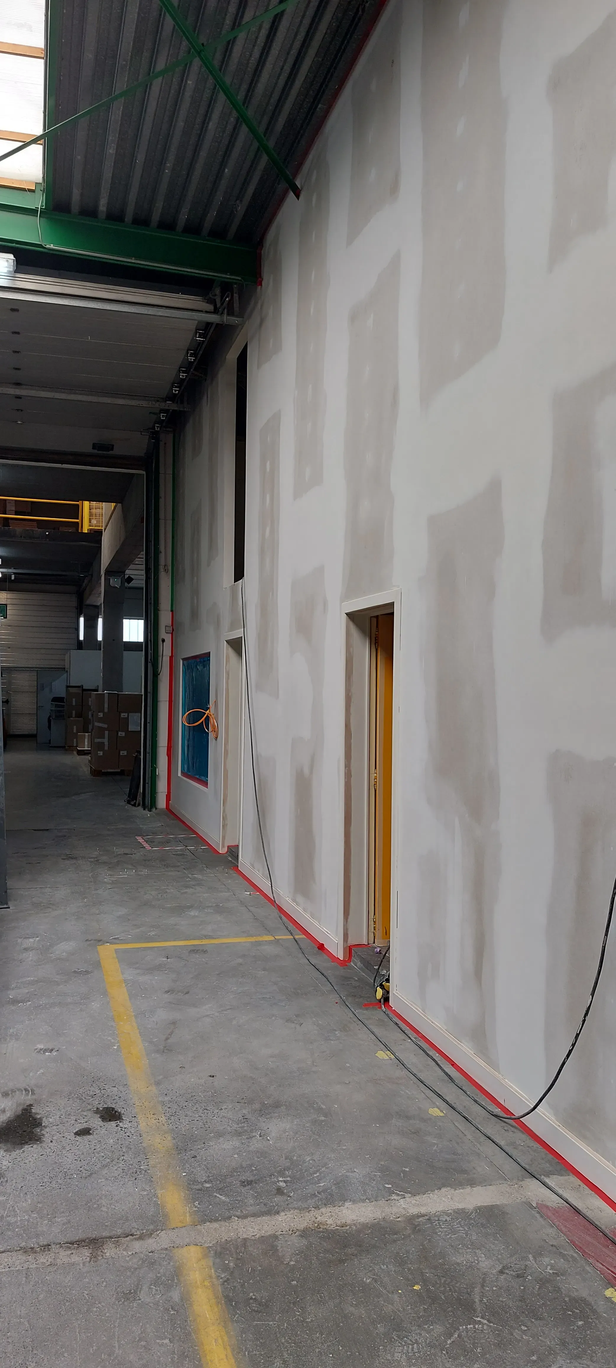 Afgewerkte gyproc wand schilderklaar Gent